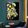 Colorful Lion Roaring Graffiti Art Canvas Painting On Canvas Posters and Prints Animal Wall Art Picture for Living Room Decor