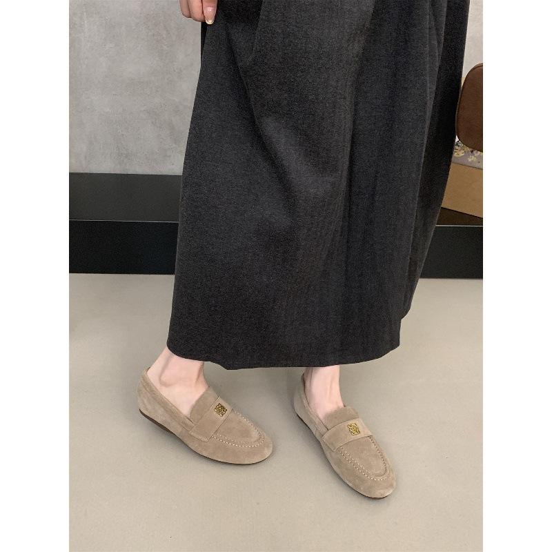 Casual versatile flat-soled loafers, one-pedal lazy shoes, soft-soled commuter shoes, Doudou shoes