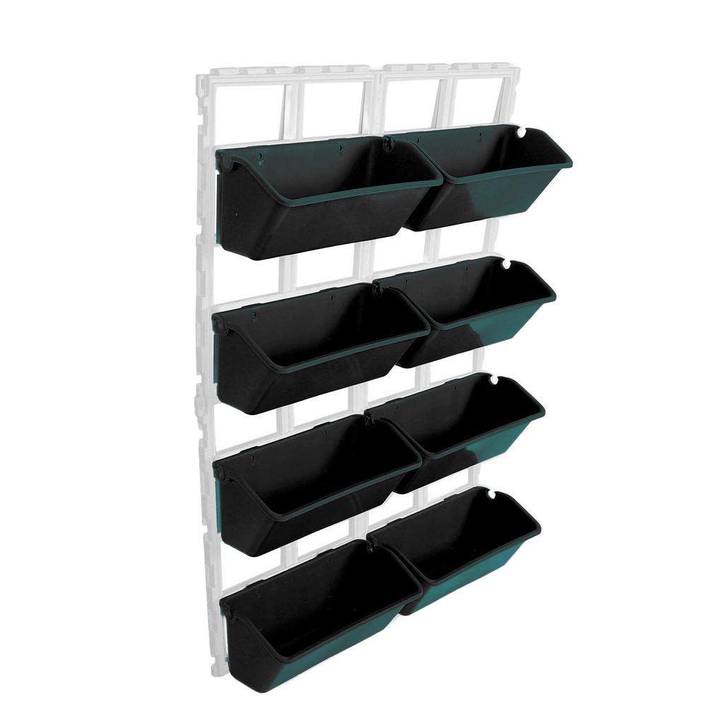 Vertical Wall Planter PP ABS Wall Mounted Hanging Raised Flower Beds for Balcony Patio Fence Porch