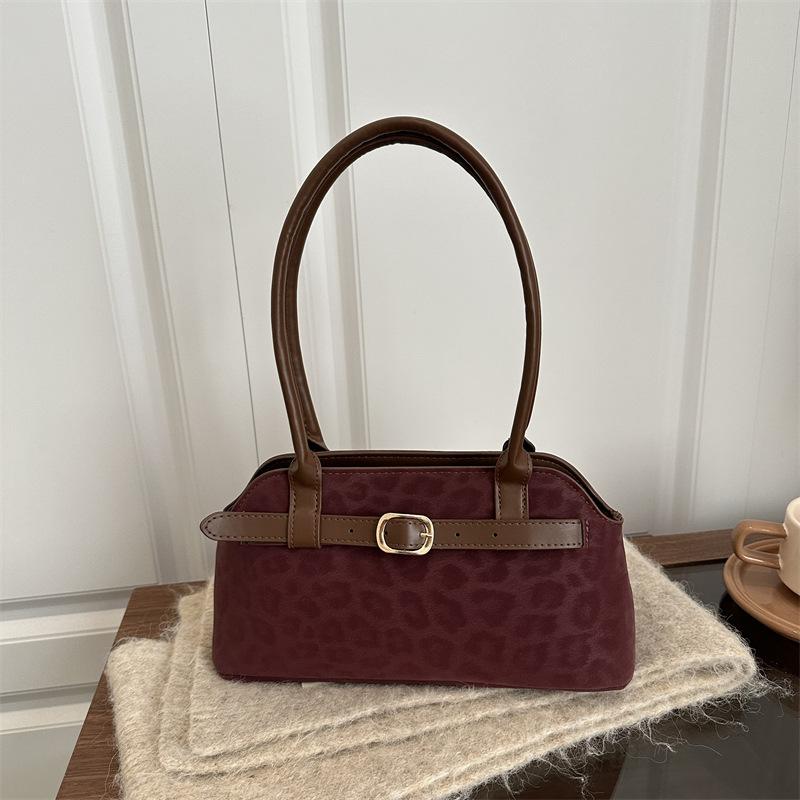 Fashion Simple Top Handle Bag Comfortable and Versatile Texture Shoulder Bag Women Solid Color Retro Korean Style Commuter Bag