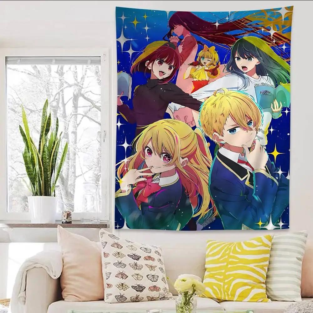 Anime Poster Tapestry Vibrant Idol Print Polyester Wall Hanging for Bedroom Japanese Manga and Anime Fan Home Decor