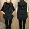 Women's Autumn Thick Warm Hooded Vest Loose Causal Waistcoat