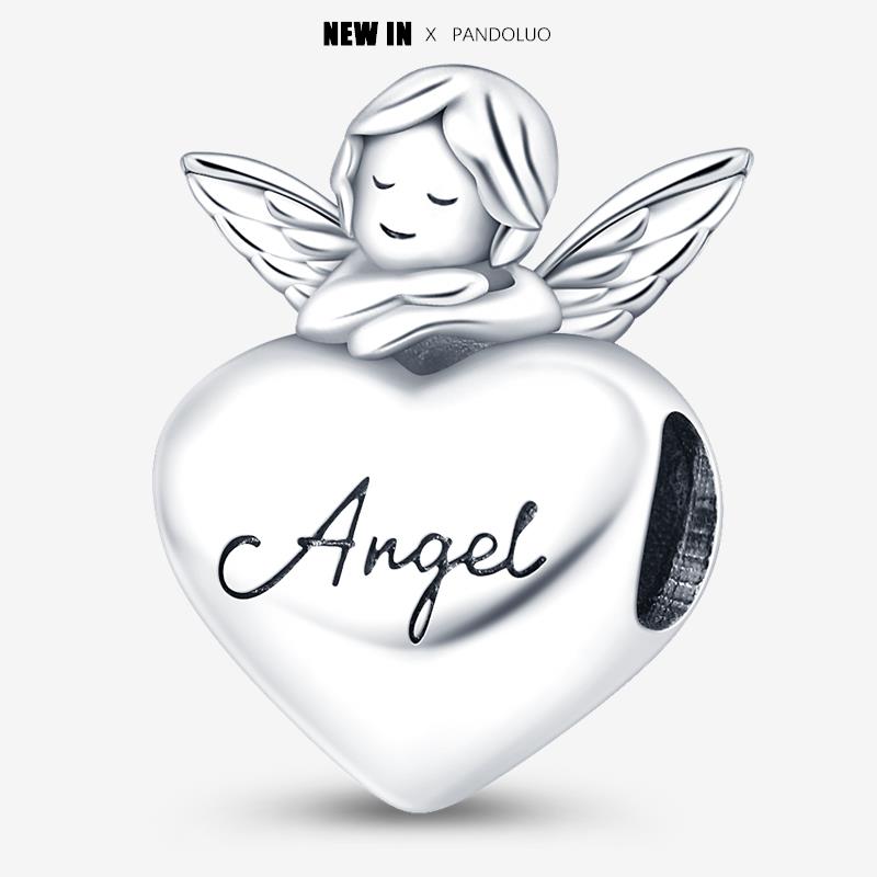 New In Heart Shaped Pattern Charm Beads Fits Pandach Original Bracelet Women Copper Pendant Bead Jewelry Gift