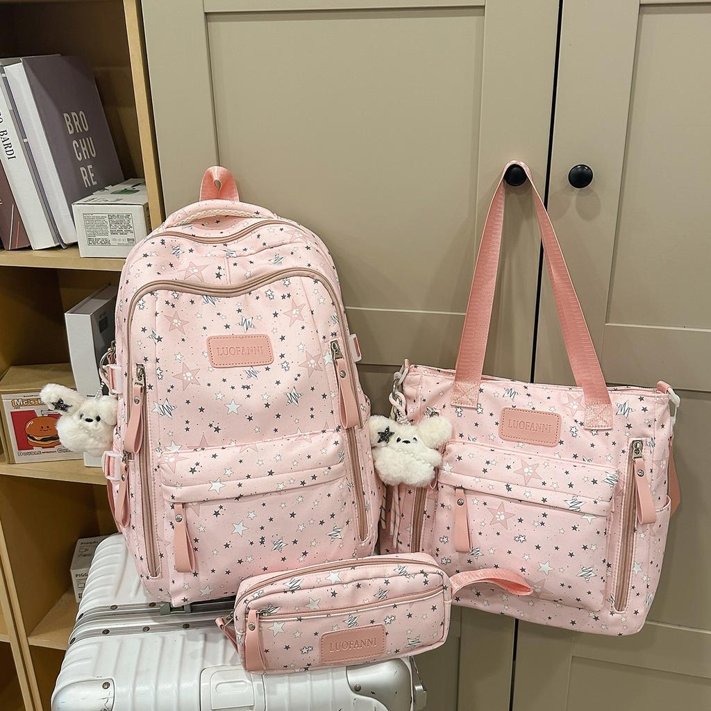 Schoolbag Japanese ins new high-value fresh and sweet star make-up bag women's light travel large-capacity backpack
