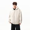 Unisex Heavyweight Cotton Hooded Jacket with Carved Eagle Design, Winter Velvet Thickened, Casual Loose Fit