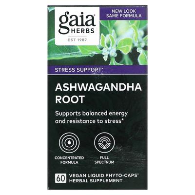 Gaia Herbs, Ashwagandha-Wurzel, 60 vegane Phyto-Kapseln mit Flüssigkeit