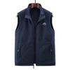 Reversible Sleeveless Jacket Men's Vest Coat Winter Waistcoat Thick Warm Fleece Workwear Tops Cargo Vest Windbreaker New Fashion