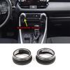 2pcs Black Car AC Climate Control Knob Ring Trim Cover for Toyota RAV4 -