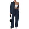 ZANZEA Women Long Sleeve Button Blouse and Pants Casual Two Piece Suit Sets