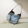 Tote Bag, A Single-shoulder Crossbody Bag with A Top Layer of Leather and Fabric