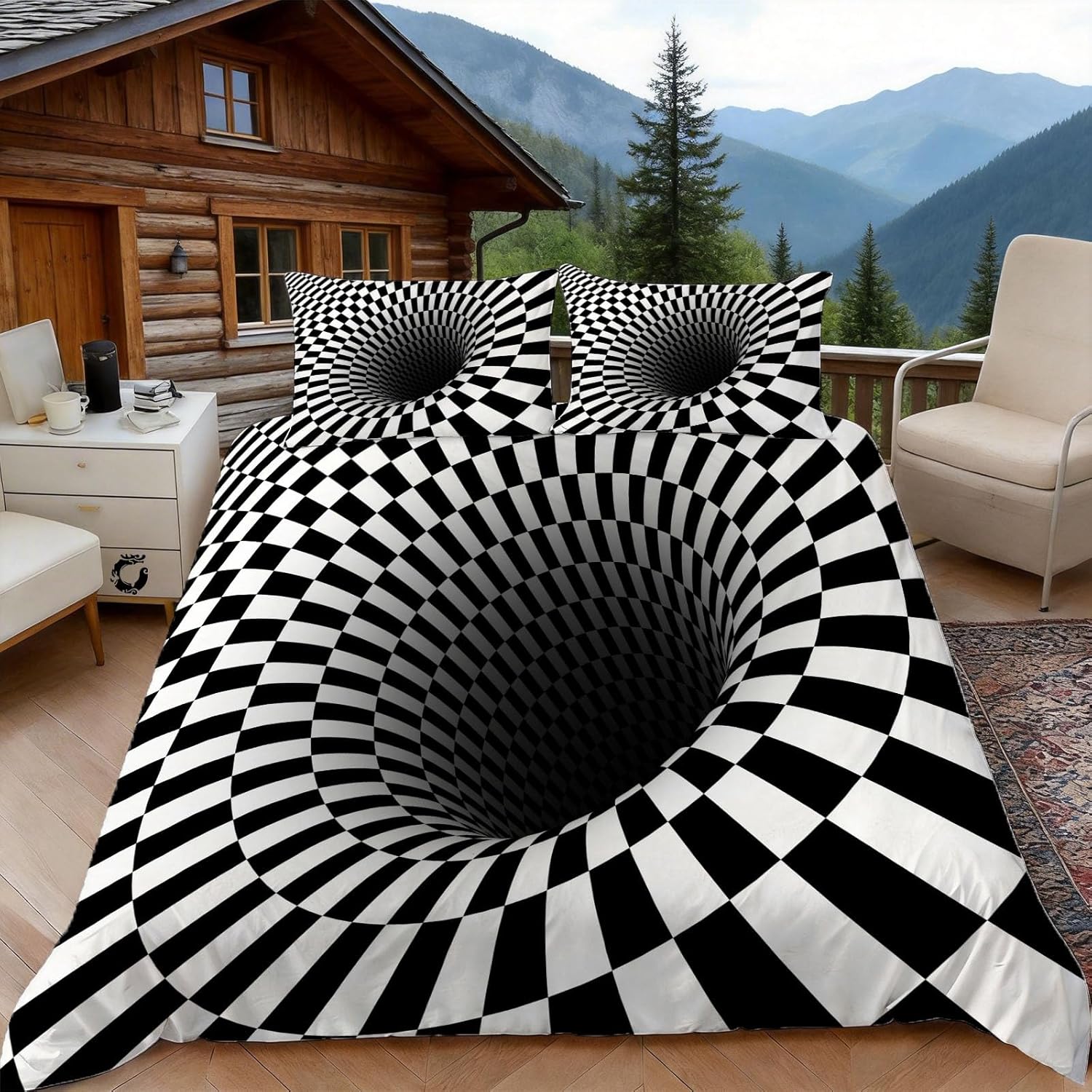 Geometrische Kunst Dekbedovertrek Cartoon Beddengoed Set Eenpersoons Maat Dekbedhoes Microvezel Dekbedhoes Met Rits En Kussensloop 2 Stuks 150x200cm 3pcs