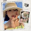 Large Brim Flower Sun Hat Anti UV Lace Bowknot Sunshade Cap Vacation Woman's Straw Hat  Girls