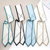 Skinny Silk Decorative Ribbon Printing Small Scarf Lady Tie Silk Scarf  Hair Accessories