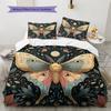 Moon Butterfly  Pattern Bedding Quilt Set Quilt Cover Pillowcase Home Decoration  Gift (1 * duvet cover + 2 * pillowcase, without core)