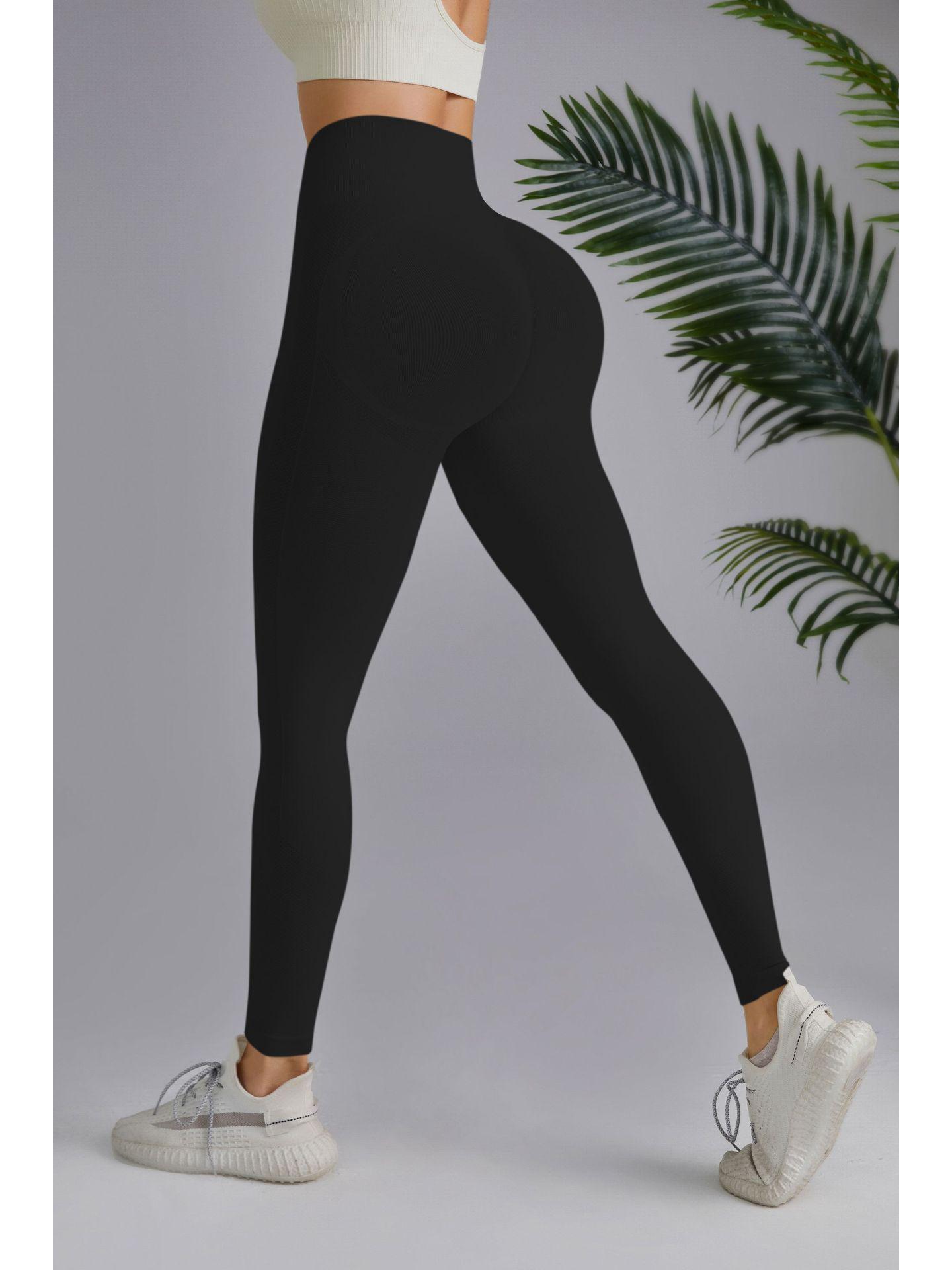 

Бесшовные брюки для йоги с высокой талией: Подъем бедер, Быстросохнущий для бега и фитнеса M