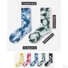 Pair Tie-dyed Crew Hipster Printed Socks