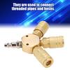 Quick Coupling Air Gas Pneumatic T Shape Three Way Tee Connector for Tube Pipe
