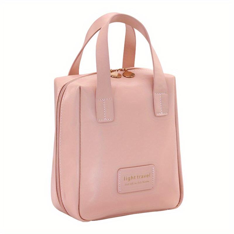 

1 шт. Ручная сумка-ракушка для макияжа с высокой эстетической ценностью, портативная, большой вместимости, сумка для хранения косметики, дорожная туалетная сумка розовый