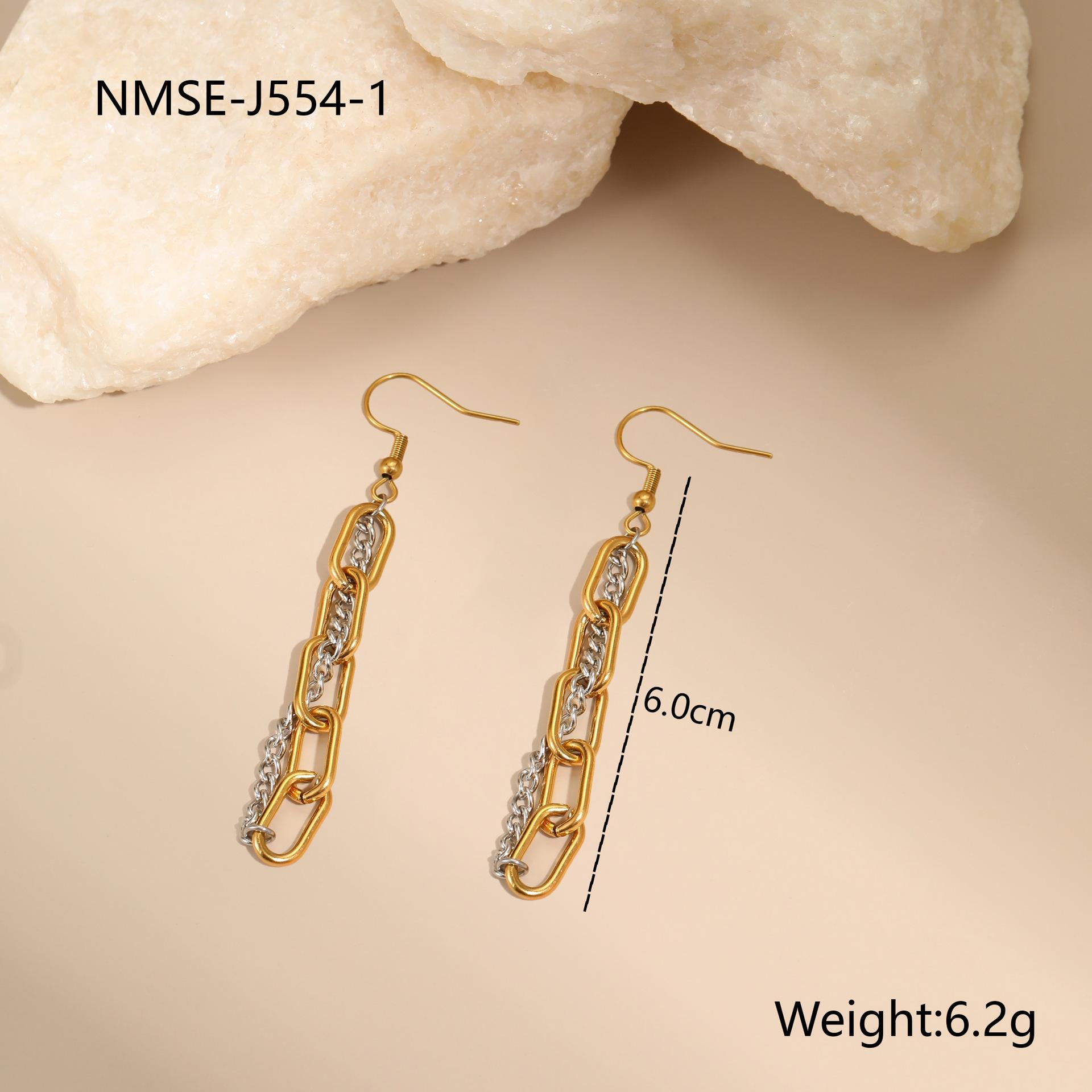 GEMCHIC Women s Gold Silver Chain Geometric Design Stainless Steel Earrings Necklace Bracelet Set