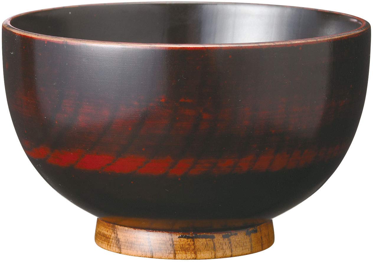 Ase Shinzo Shoten Soup Kibune x x 7 Bowl, Bowl, Akebono, 11.4 11.4 cm, Wooden, R03-12