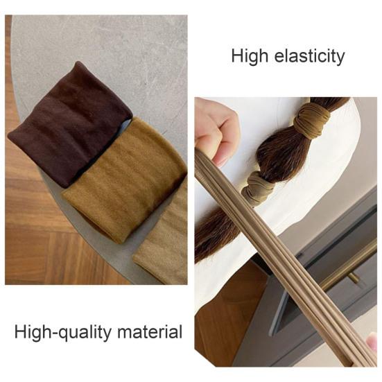 4Pcs Hair Rope Thickened Widened High Elastic Hair Ties Solid Color Ponytail Holders Soft Hair Accessories