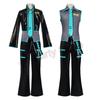 Anime Mikuo men version Cosplay Costume Green Color Any Size Custom Made Full Set Perfect Custom black jackets with green wigs