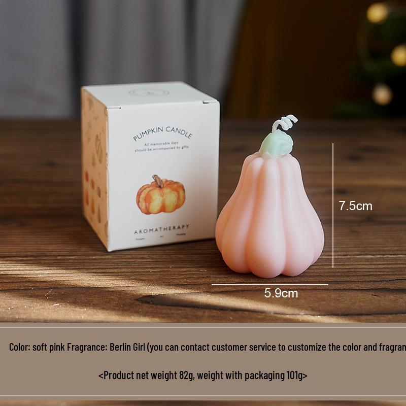 Pumpkin-Shaped Halloween Scented Candles - Handmade Party Favors