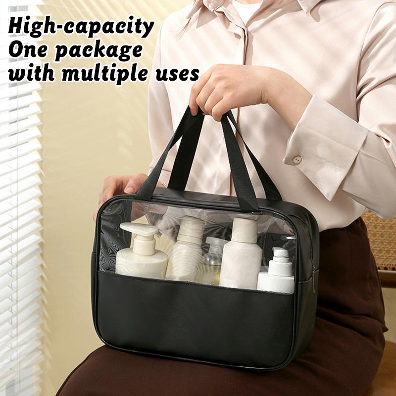 1Pcs Portable Travel Cosmetic Bag Women Transparent Makeup Bag Large-Capacity Bath Wash Bags Mountaineering Bag Christmas Gifts