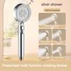 Dd-home Bathroom Accessories Black Gas Rain Mist Increase Water Heater Pressure Summer Showers Heads Polishing for Country House