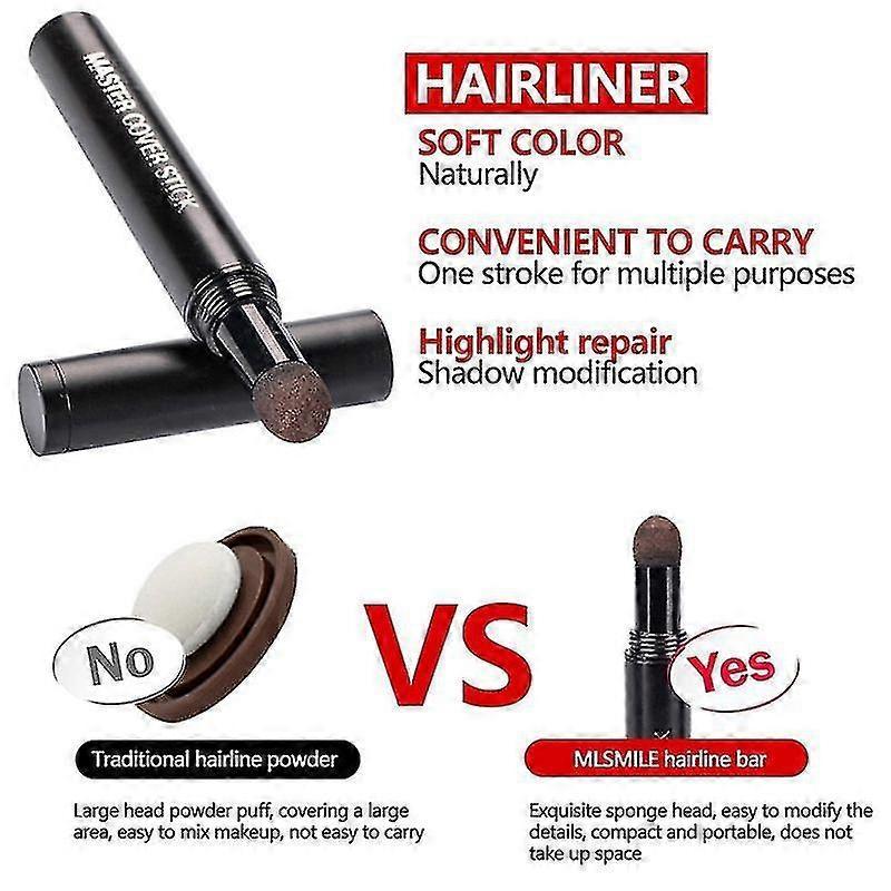 Abdeckstift für den Haaransatz, kontrolliert die Schwärzung der Haarwurzelkanten und deckt sofort grauweißes Haar ab, Abdeckstift für natürliches Kräuterhaar