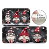 Christmas Plaid Tree Snowman Snowflake Kitchen Rug Set Non Slip Washable Floor Mat Indoor Holiday Decor