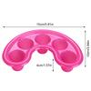 5pcs Rose Red Nail Gel Removal Bowl Five Holes Finger Soaking Tray  Beauty Salon Use