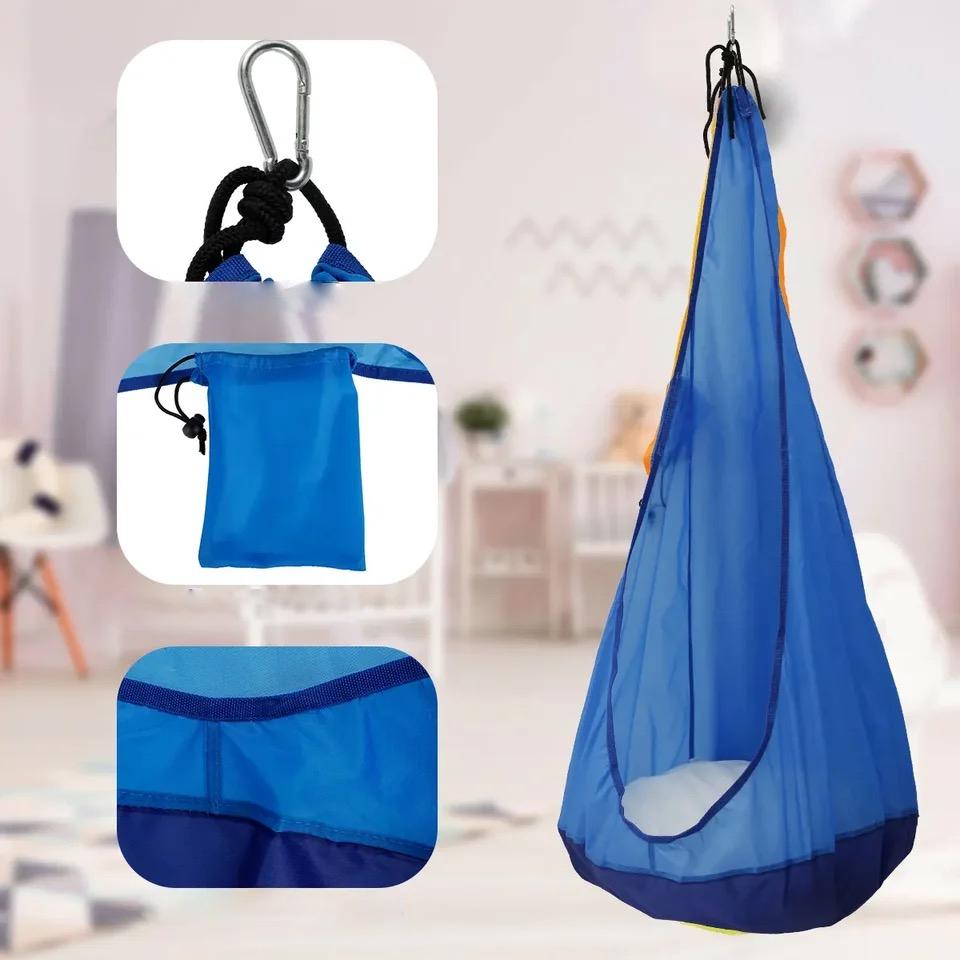 Tuinzwaai Cocoon Voor Kinderen Hangstoel Voor Kamer Blauw