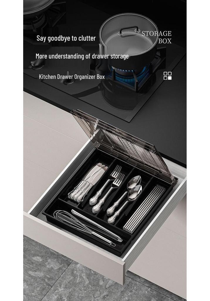 Kitchen Drawer Organizer for Cutlery and Utensils