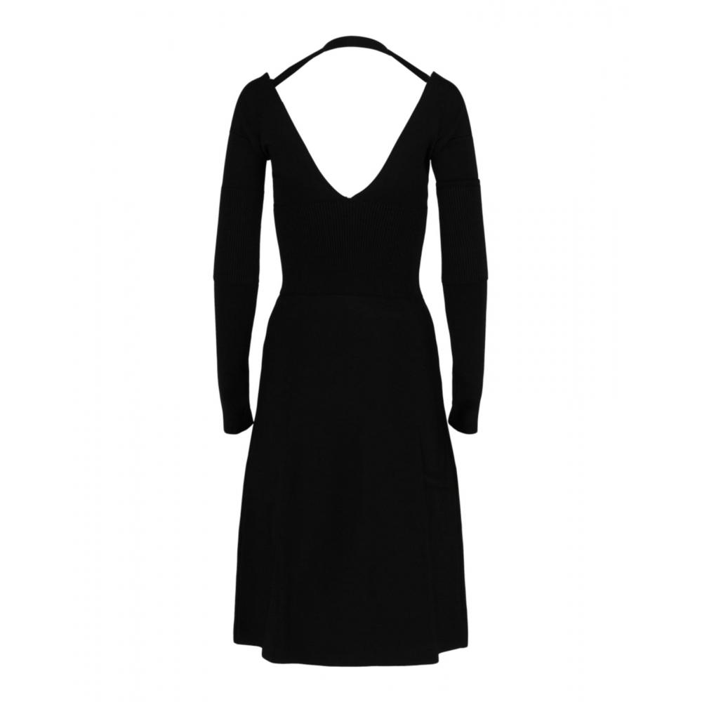 Salvatore Ferragamo Halter Strap Dress Black