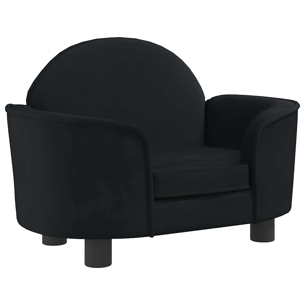 Dog Bed Black 66 x 40 x 45 cm Velvet