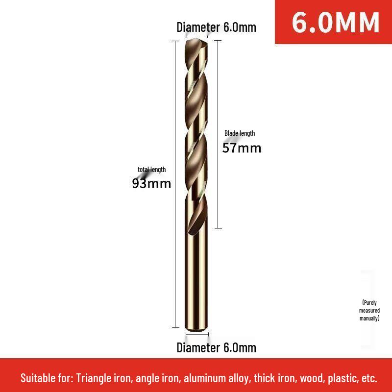 Cobalt Stainless Steel Twist Drill Bit Set for Metal, Aluminum, and Angle Iron