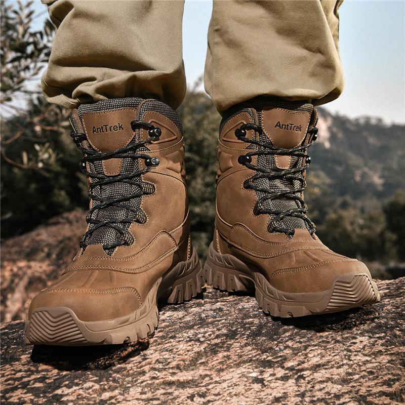 Men's Large Combat Boots - Multi-Terrain, Anti-Collision Desert Outdoor Tactical Footwear