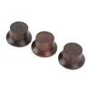 3 Stück Gitarrenknopf-Set Palisander Geruchlos Ohne Beschriftung Weißer Punkt Robust Holz Gitarrenregler Ersatz