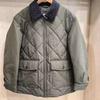 Men's Fce Lined Quilted Jaet Windproof Warm Thiened Stand Fit Cotton Coat with Stand Collar for Try On Room