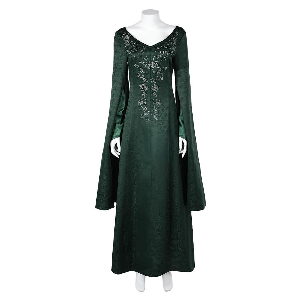Medieval Princess Alicent Cosplay Fantasy Embroidery Dark Green Dress TV Dragon 2 Cosplay House Costume Disguise Women Outfit