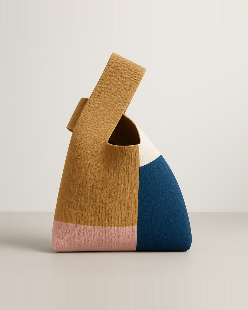 Kolorowy nadruk dzianinowa torba z grubej bawełny dla kobiet tkana torba na ramię z dzianiny mała Hobo urocza torba kopertówka z górnym uchwytem do torby lekka codzienna torebka na zakupy