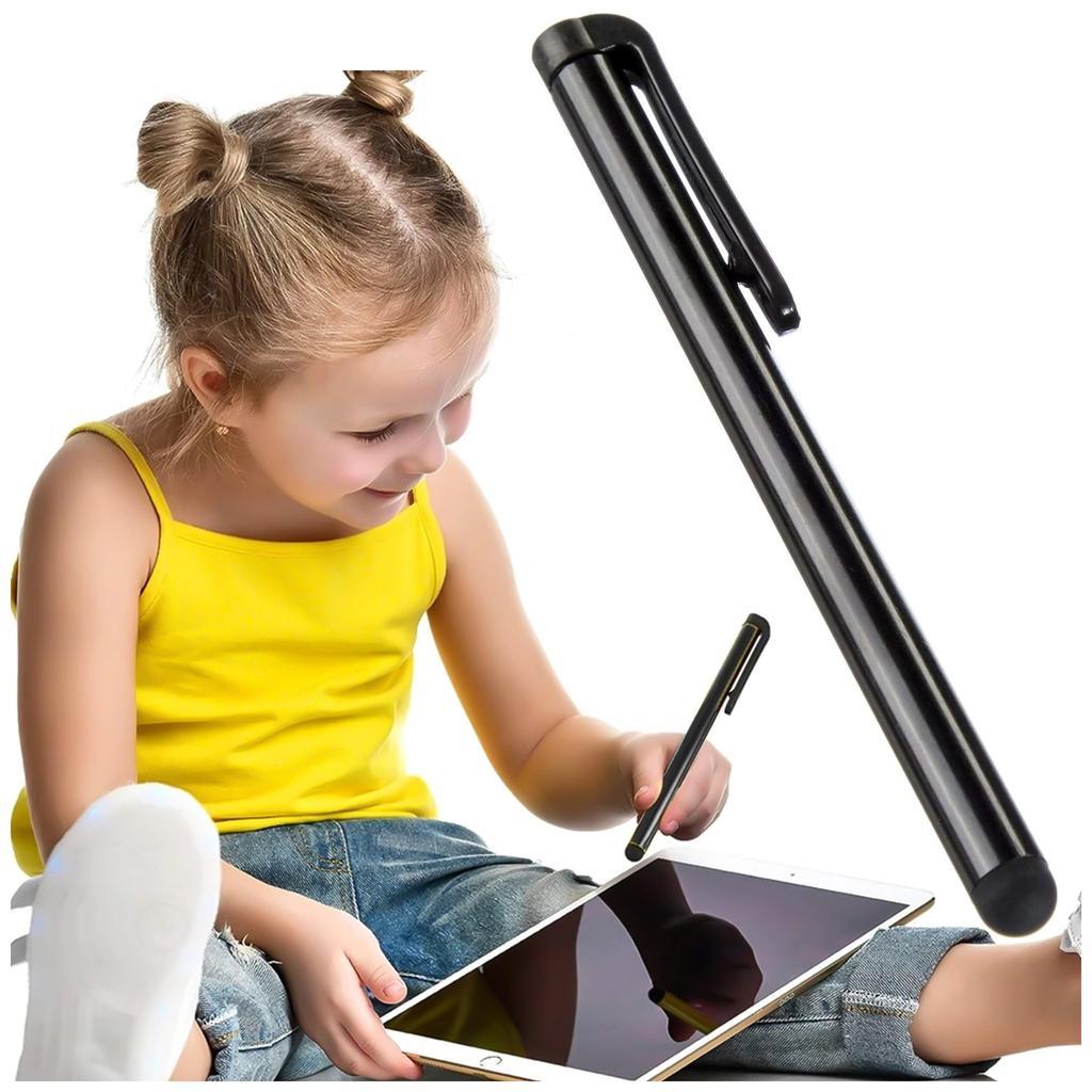 Rysik Pojemnościowy Metalowy Dotykowy Do Ekranów Telefonu Tabletu Alogy Stylus Pen Universal Czarny