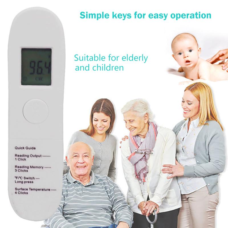 Berührungsloses Stirnthermometer, hochpräzises Sensor-LCD-Digital-Infrarot-Thermometer mit 3 Farben