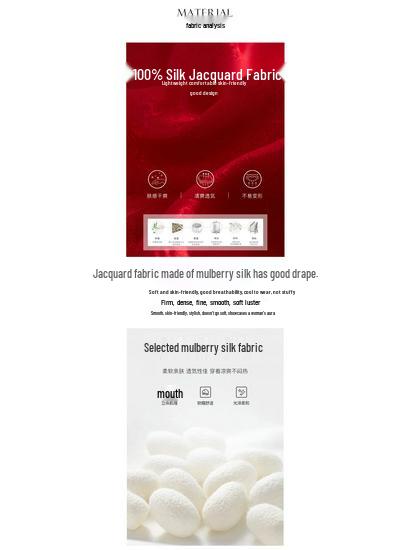 Rong Tai Women's 2026 Spring Frog Button Silk Jacquard Long Sleeve Shirt - Slimming Chinese Style Top