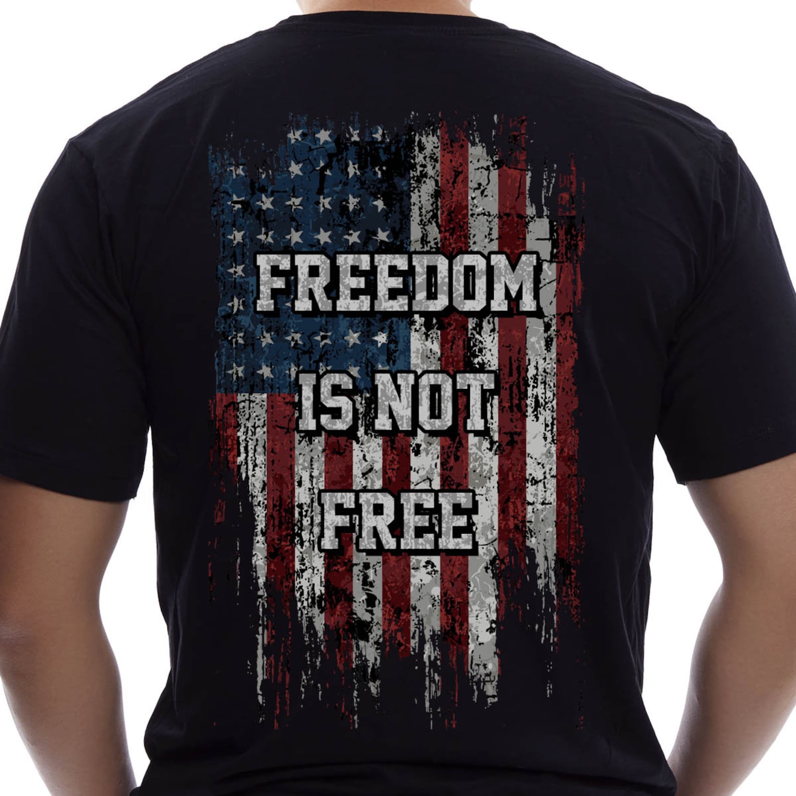 Freedom Is Not Free Military Patriotic Men s T shirt 4XL