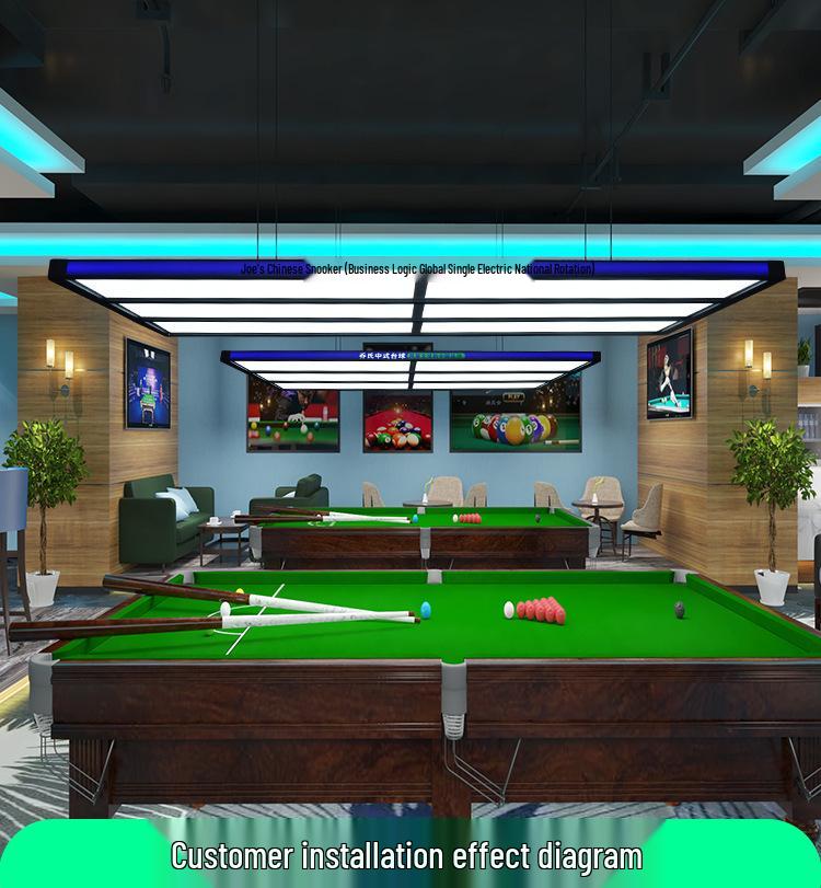 Full Body Luminous Pool Snooker Pendant Light - Shadowless Billiard Room Fixture with 6 Pieces