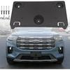 FASTCHE Front License Plate Frame Compatible with 2025 2026 Ford Explorer Front Bumper License Tag Plate Holder Mounting Bracket Replace #