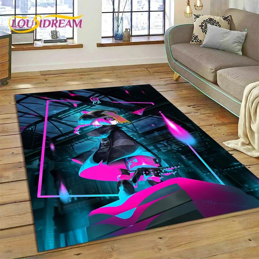 Splatoon3 PC Gamer Kreskówka Gra Dywanik do Sypialni Salonu Domu Dekoracja Sofy,Gra dla Dzieci Duży Dekor Mata Podłogowa Prezent