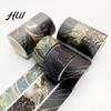 Golden Foil Washi Tape 3 Rolls Tape, Retro Plaid Leaf Pattern Decorative Journal Masking Adhesive for DIY Crafts, Journal, Planner, Scrapbooking
